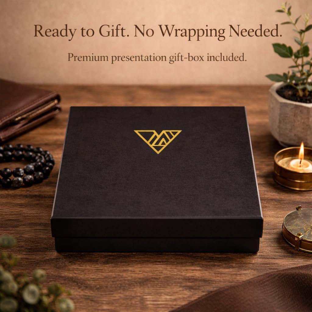 Guided Journal for Men | 13-Week Mindfulness & Self Mastery System for Habit Building, Reflection & Self Improvement | Daily Prompts & Exercises | A5 Vegan Leather | Premium Gift Box | His Vibe