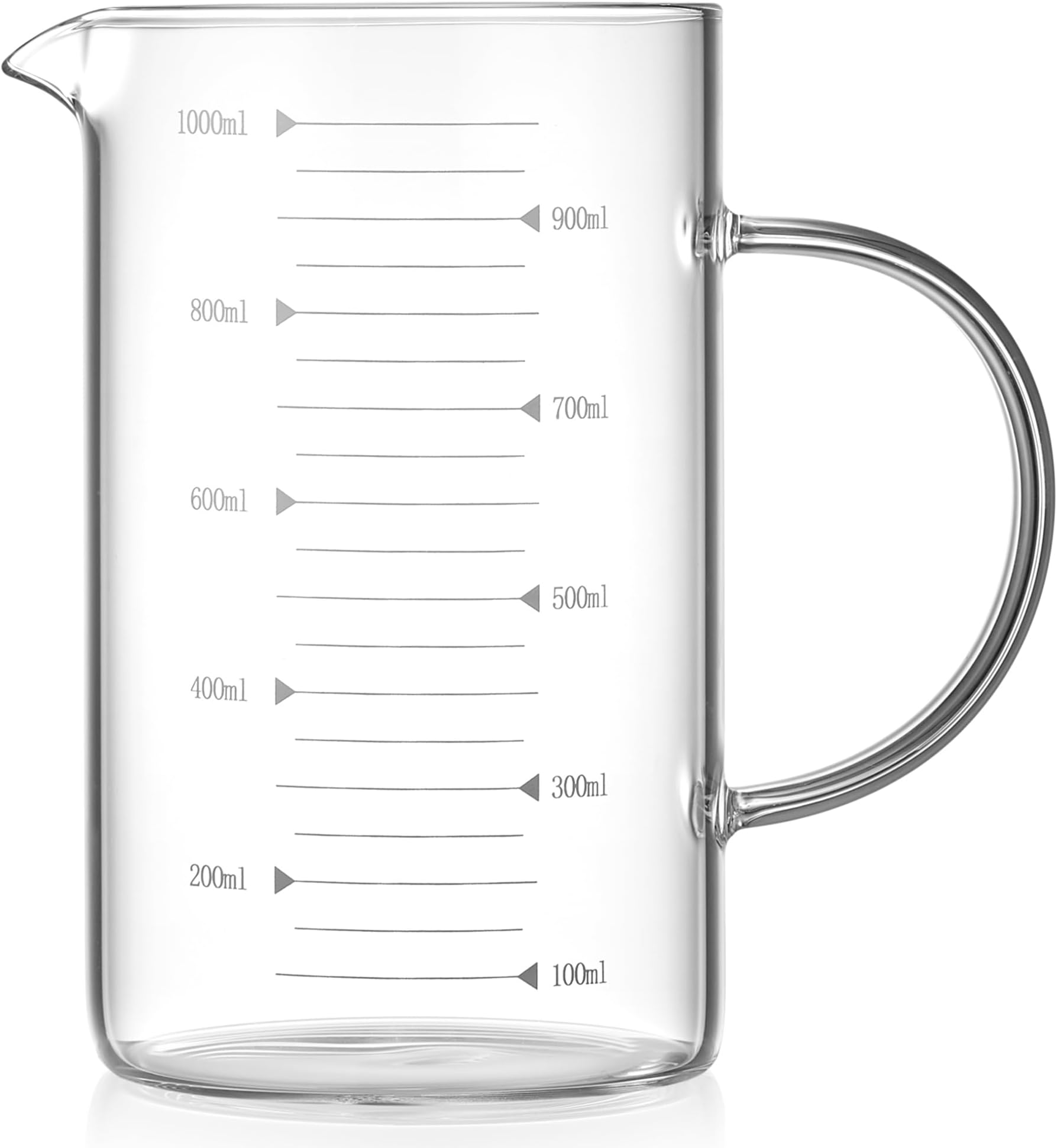 Unbreakable Glass Measuring Cup, Measuring Cups For drinking, Baking and Cooking, 1000ml (35oz) Multipurpose Measuring and Tea Cup, For Cooking and Beverage Use
