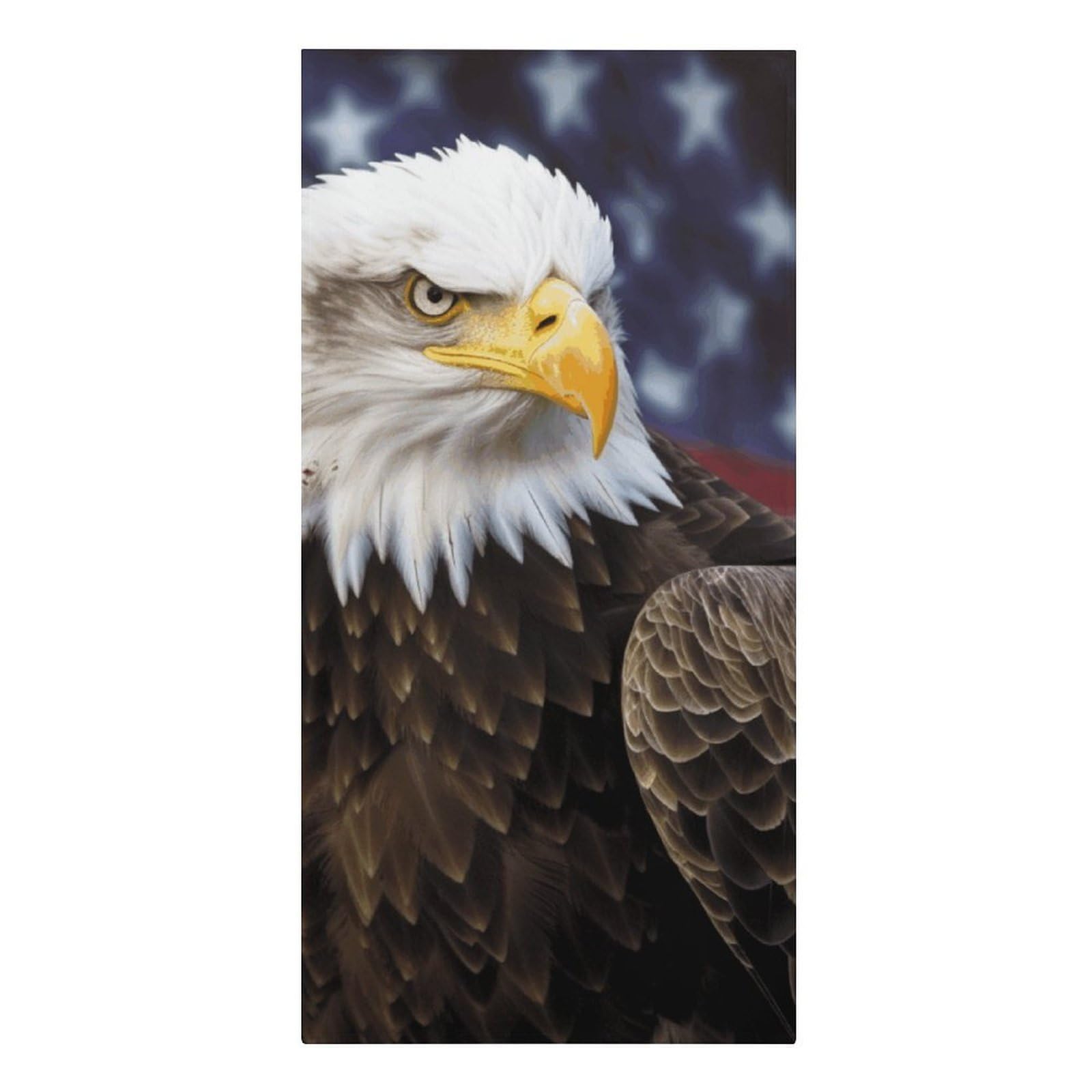 QMNLKH American Bald Eagle Beach Towel for Women, Large Microfiber Pool Towel for Men, Absorbent Swim Towels for Home, Lightweight Bath Towels for Camping, Yoga, 30.3"x61.4"