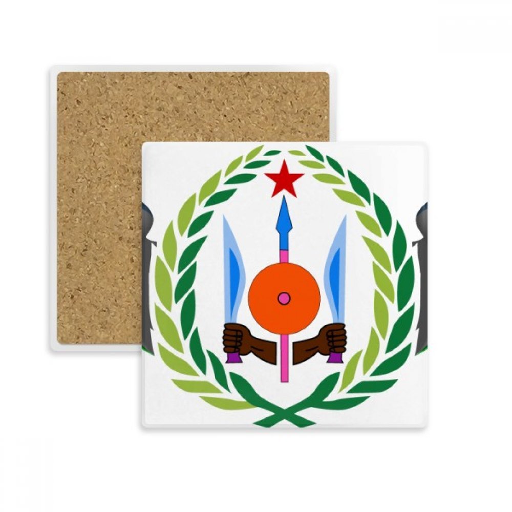 Coaster Djibouti sous-verre carré en pierre absorbant multicolor
