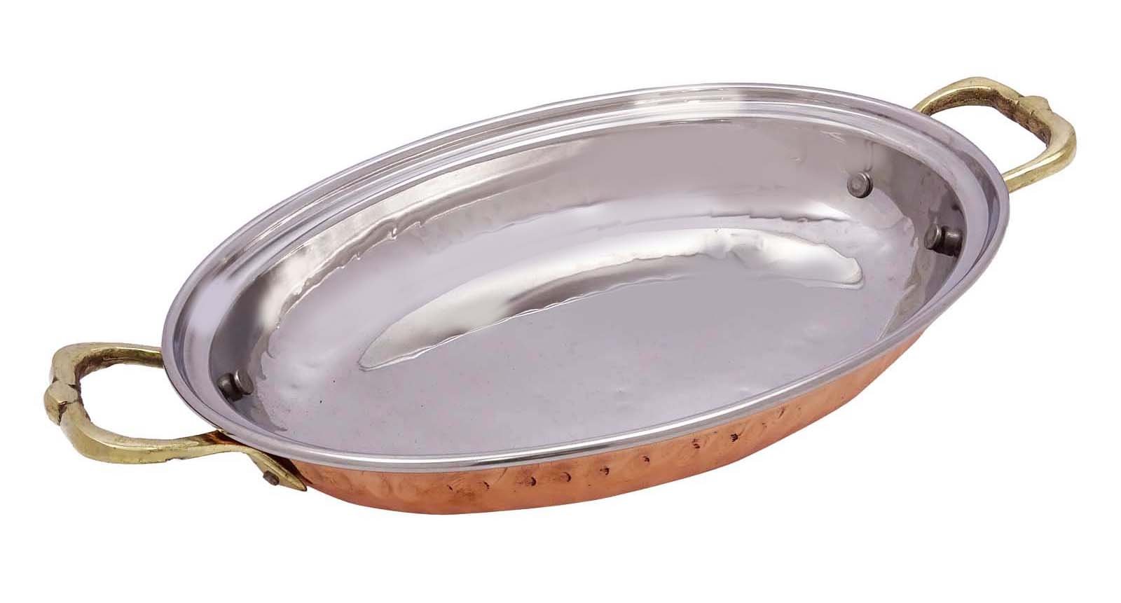 Indianbeautifulart Traditional Hammered Oval Dish Platter Serveware Tableware Hotelware Utensil