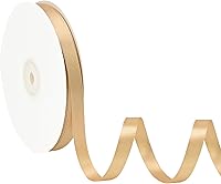 Vista 170 de Cinta de satén rosa polvoriento de doble cara, 3/8 pulgadas x 50 yardas, cintas de poliéster rosa polvoriento para envolver regalos, cinta de tela