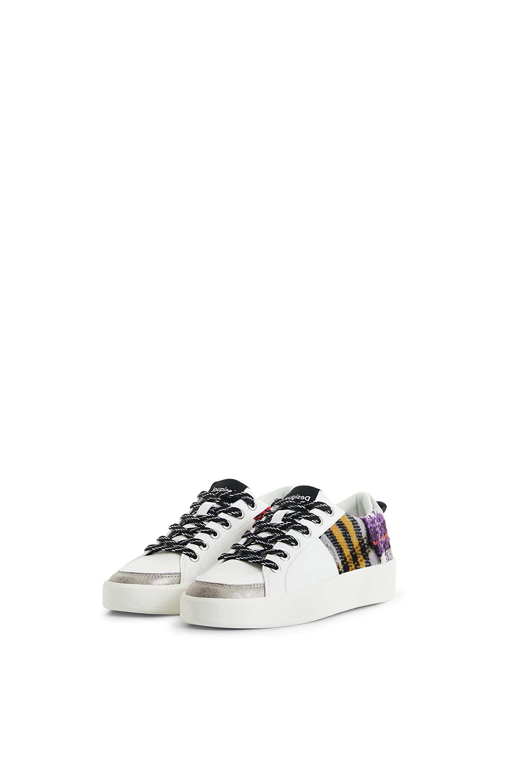 Desigual Women's Shoes_Fancy_Tartan 1000 White Sneaker, 5 UK