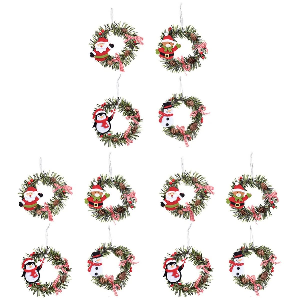 Couronne de Noël Toyvian en pin artificiel pour décorer la porte d'entrée en hiver