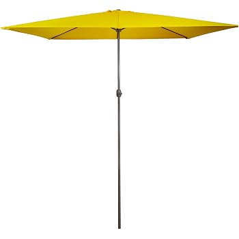 Amazon Com Northlight 10ft X 6 5ft Outdoor Patio Market Umbrella With Hand Crank Yellow Garden Outdoor