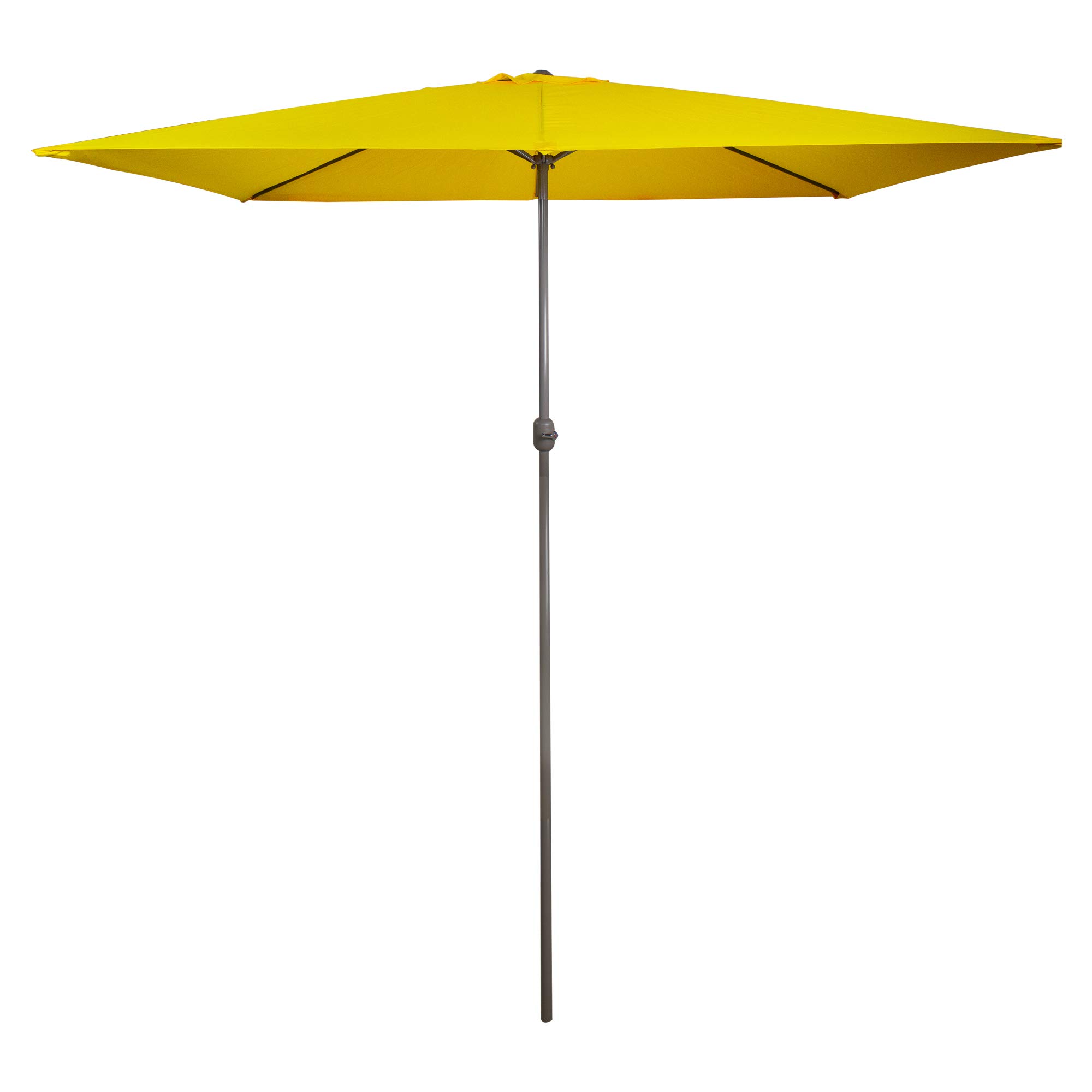 Northlight 10ft x 6.5ft Outdoor Patio Market Umbrella with Hand Crank, Yellow
