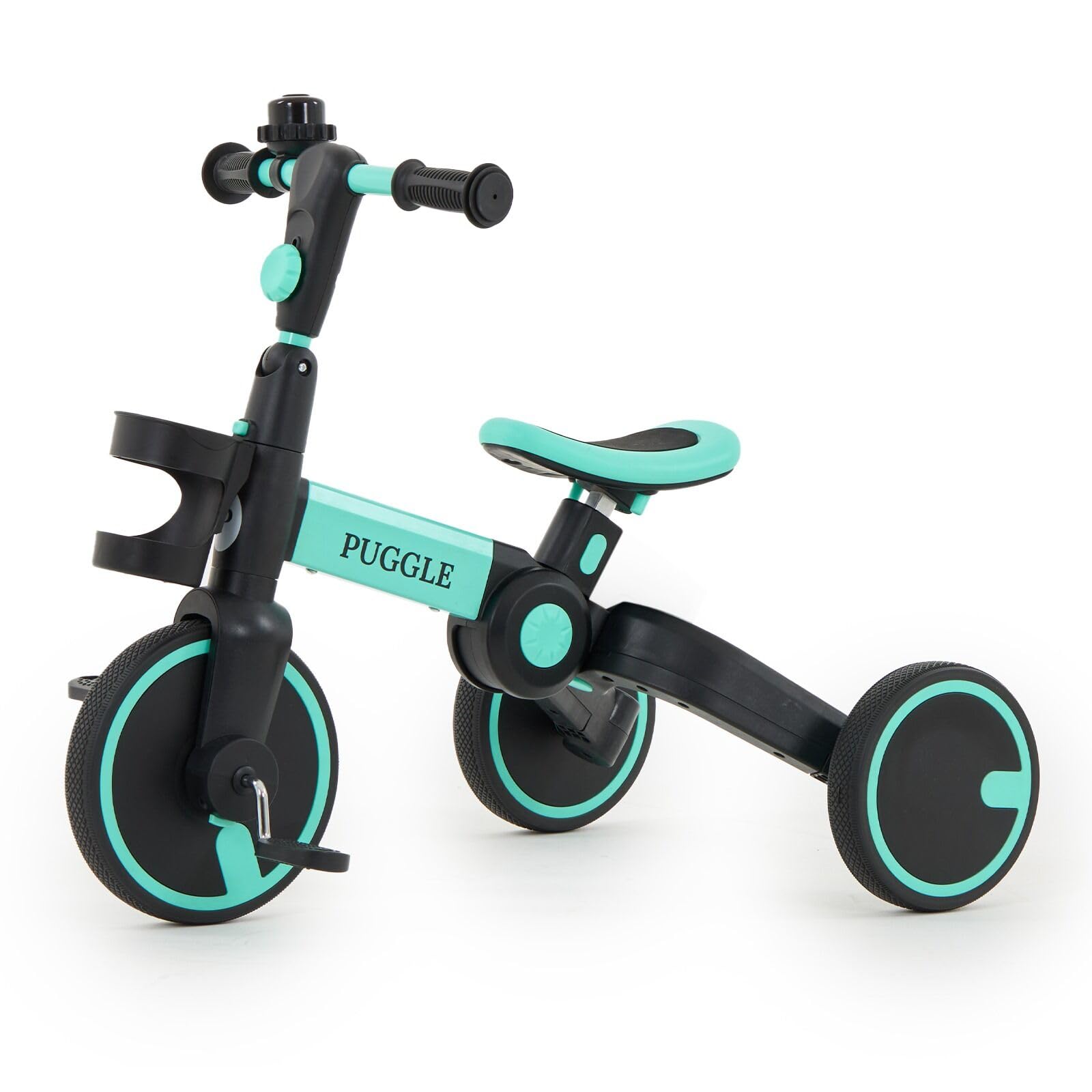 Puggle 2-in-1 Folding Trike & Balance Bike - Aqua (18 Months - 5 Years)