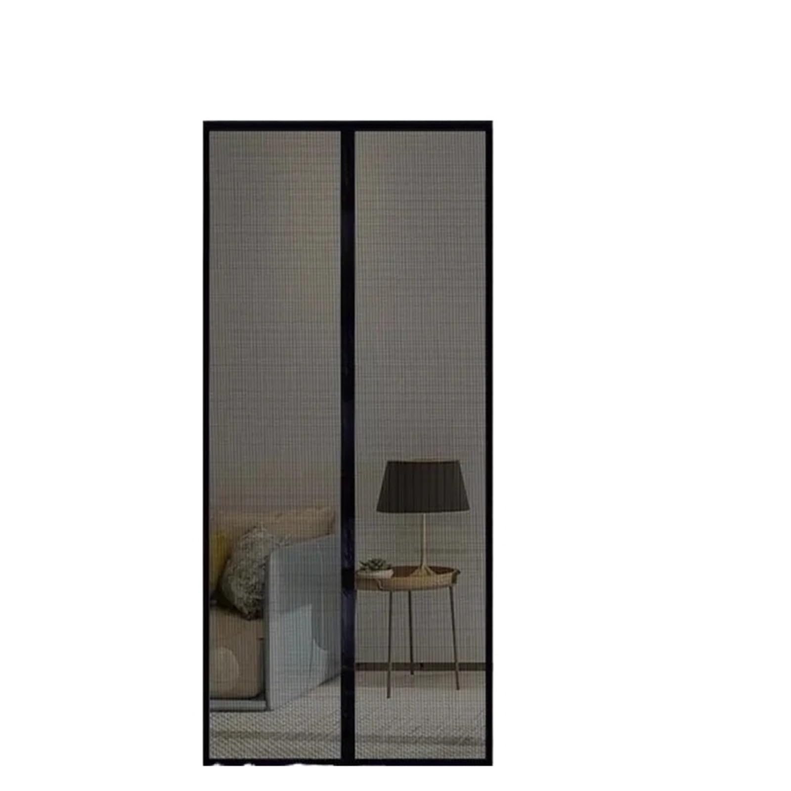 Fly Screen Door，Door Curtain， No Punching Anti Mosquito Insect Bug Automatic Closing Household Ventilation(Black,120x210cm)