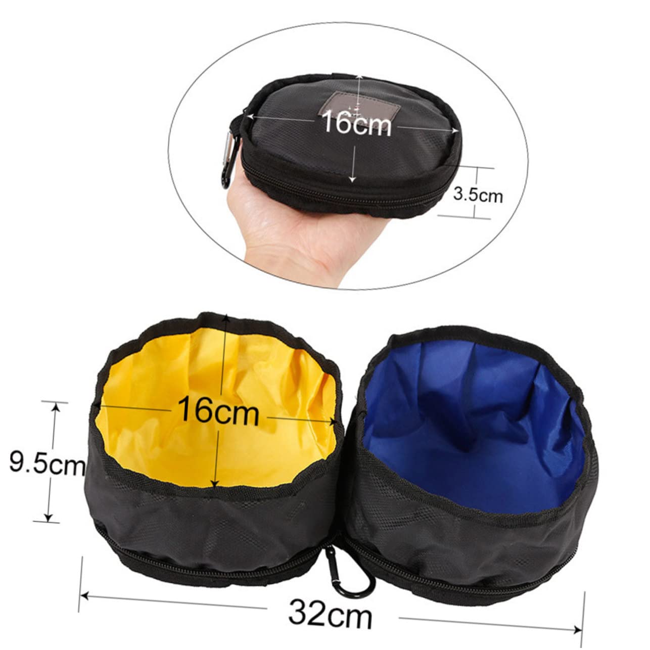 Beavorty 3pièces Gamelles Pliables pour Chiens Et De Deux Portables Accessoire De Voyage pour Animaux Pratique pour Extérieur Sorties