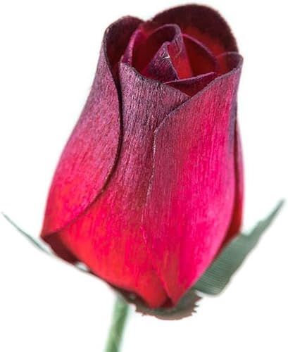 Miniatura 2 de Rosas rojas con puntas negras, ramo de 8 rosas de madera con brotes cerrados para manualidades, ramos personalizados y otros proyectos de bricolaje.