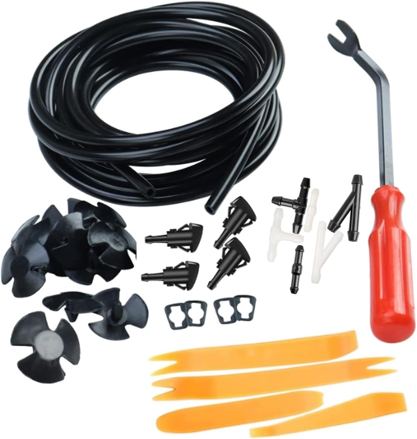 Front Windshield Washer Nozzle Replacement Kit Compatible