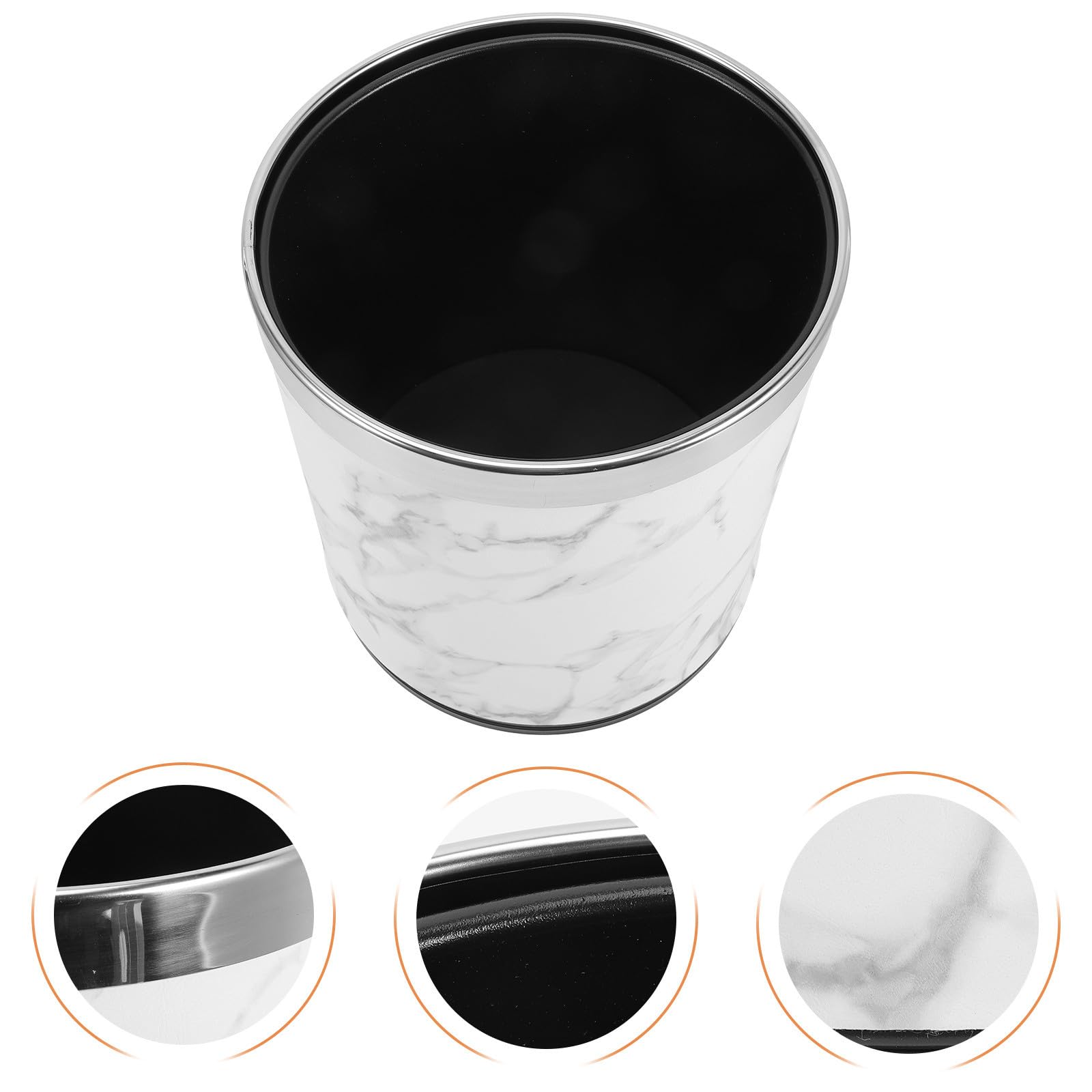 KALLORY Cubo de Basura sin Tapa para Baño y Cocina Diseño Cuadrado y Capacidad Grande, Adecuado para Hogar y Sala, Práctico y Fácil de Limpiar