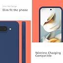 YATWIN Silicone Back Case for Google Pixel 9A, Soft-Touch Phone Back Cover for Google Pixel 9A - Dark Blue gallery image
