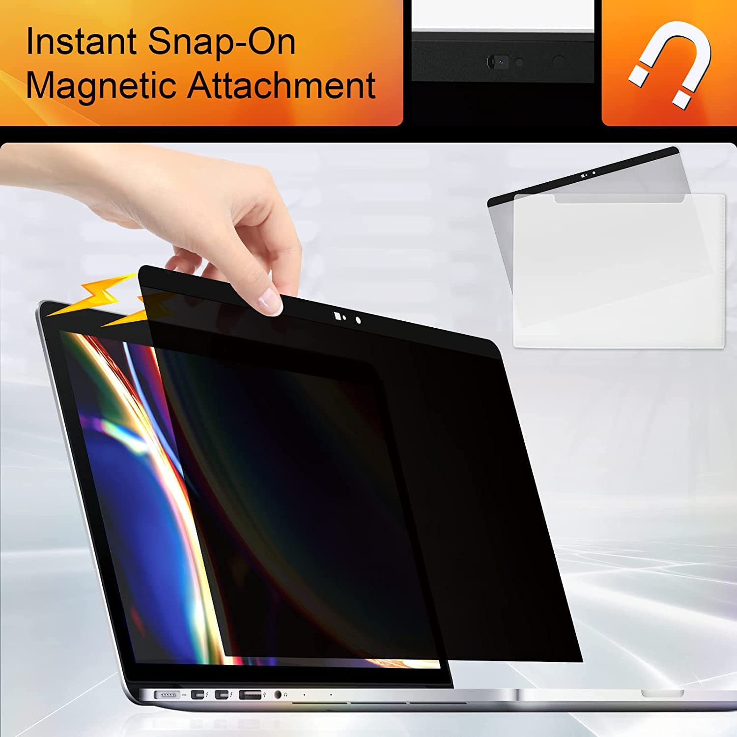 Filtro Privacy MacBook Magnetico Compatibile con MacBook Air 13 Pollici(2018-2021, M1) e MacBook Pro 13 Pollici(2016-2022, M1, M2) , Anti Luce Blu Pellicola Protezione Della Privacy Filter MacBook