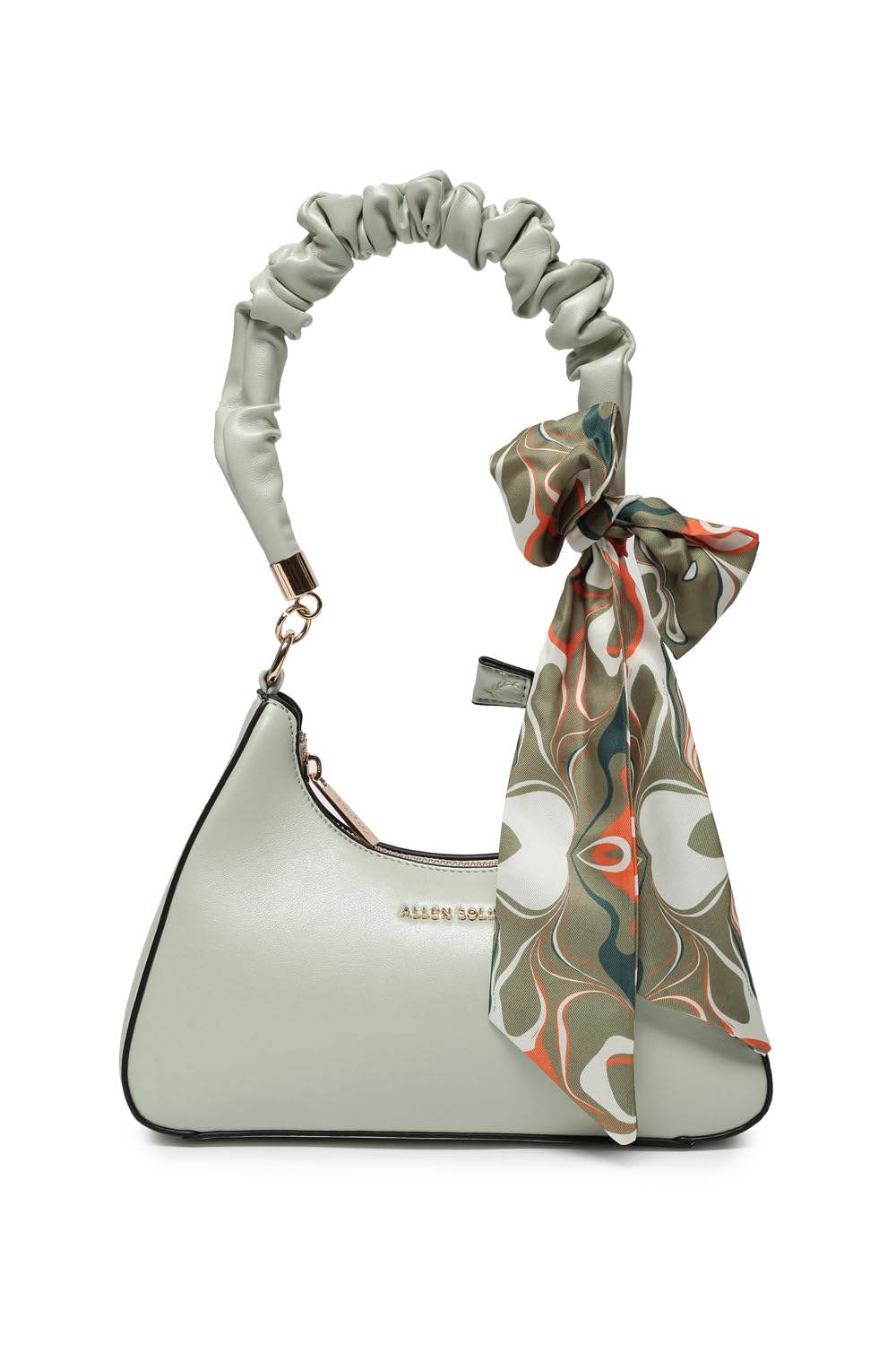 Allen Solly Women Solid Scrunchie Handle Shoulder Bag-image-24