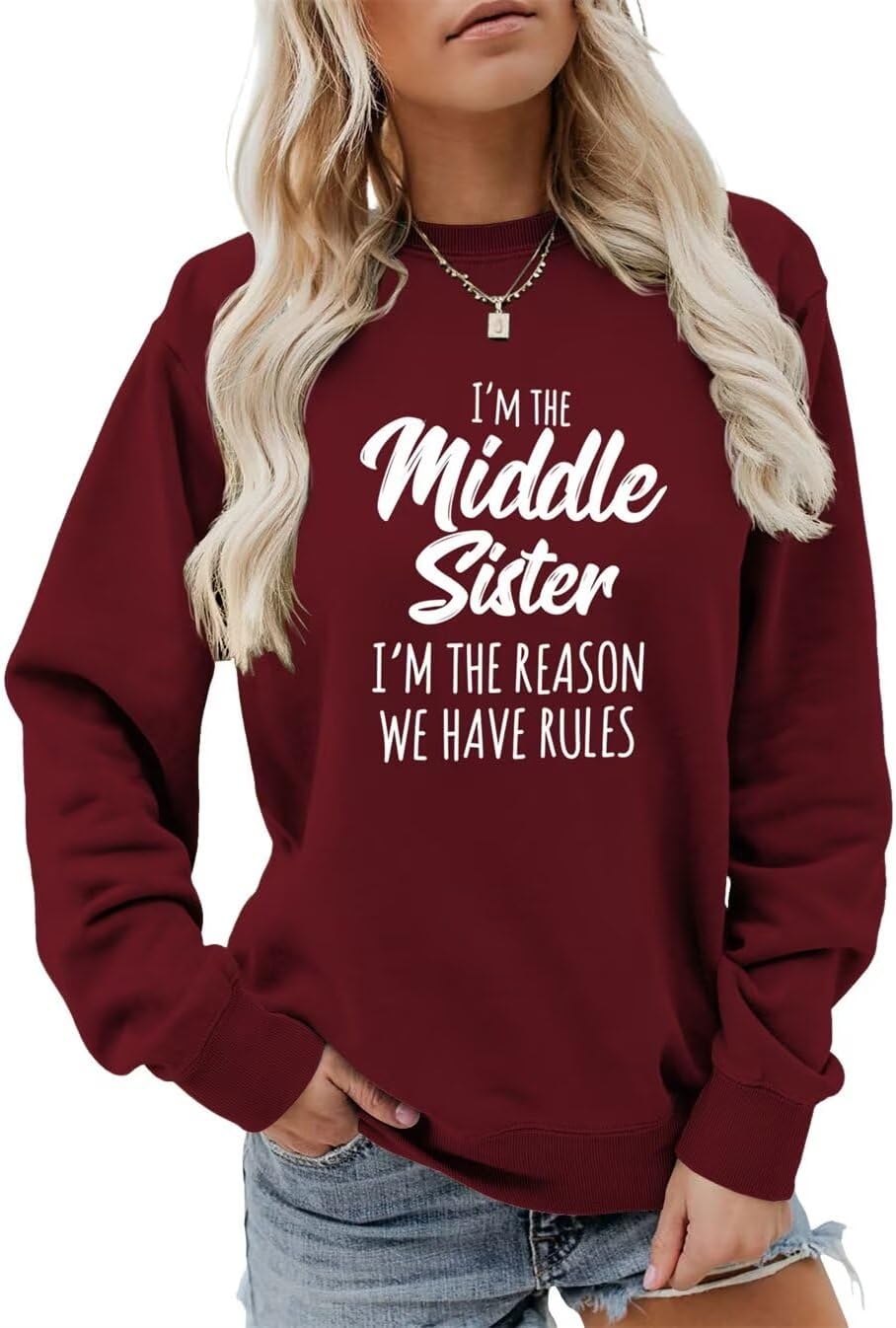 Funny Pullover Sweatshirt: Youngest, Middle, or Oldest Sister – Perfect Gift for the Best Sister! Funny Pullover Sweatshirt: Youngest, Middle, or Oldest Sister – Perfect Gift for the Best Sister!