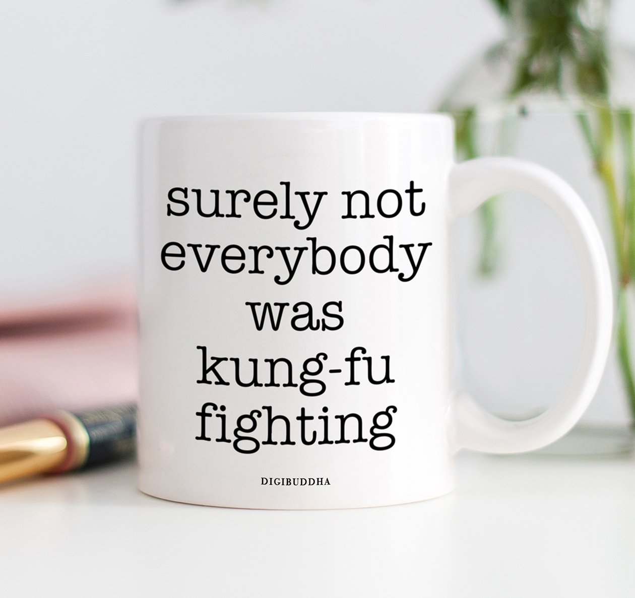 Retreez Tasse à Café « Surely Not Everybody Was Kung-Fu Fighting Humor » De 473,6 G En Acier Inoxydable émaillé Pour Feu De Camp – Cadeau