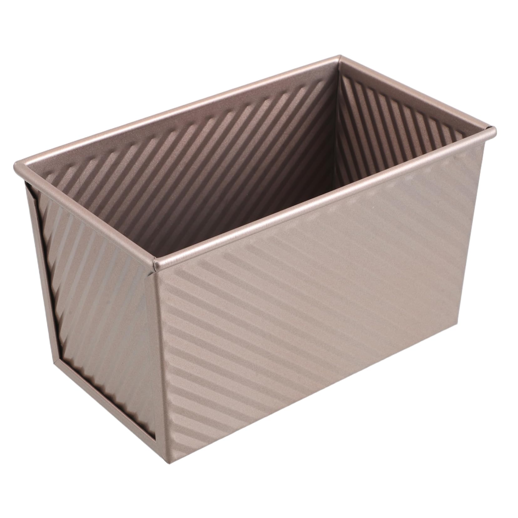 STOBAZA Corrugated Loaf Pan Non Stick Bread Baking Mold Rose Tray for Even Baking Versatile Carbon Steel Bakeware for Bread and Cakes in Oven