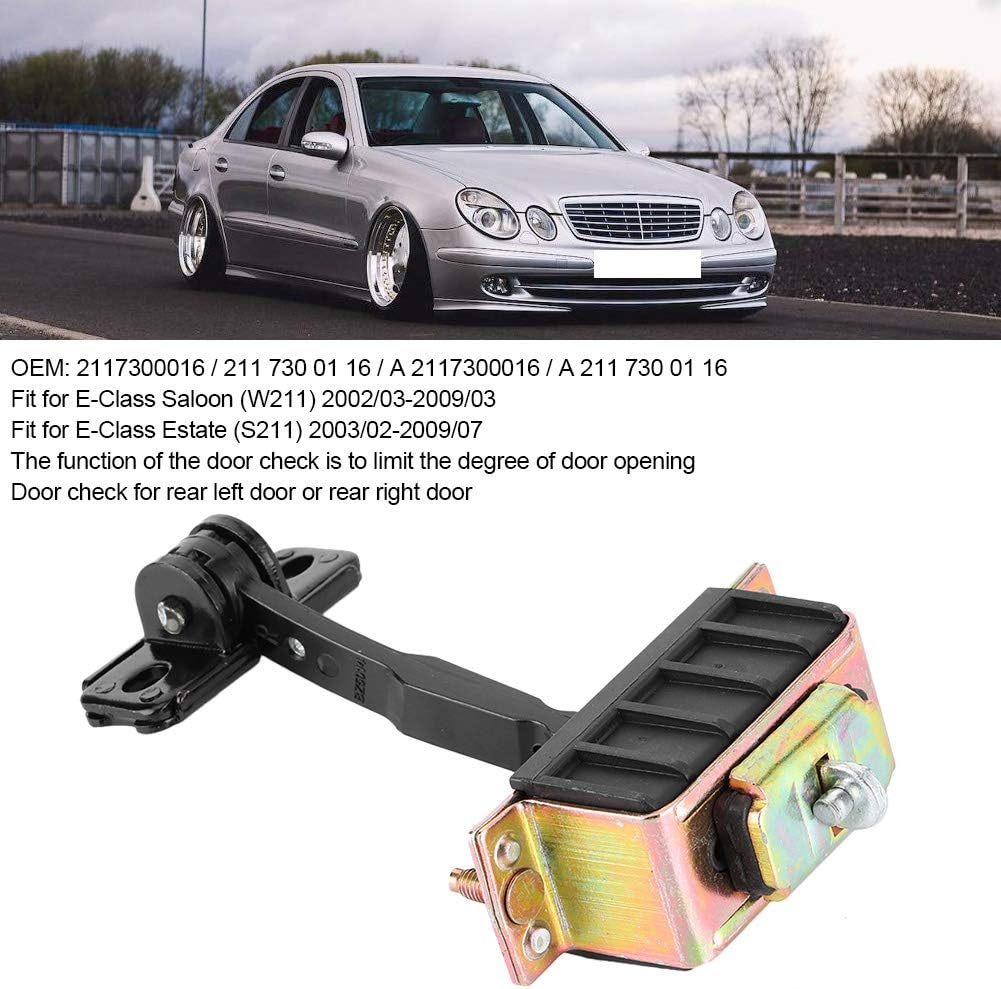 KIMISS Door Stop Check, Car Door Stop Check Strap Rear Left/Right 2117300116 Fit for MERCEDES BENZ E‑Class W211/S211