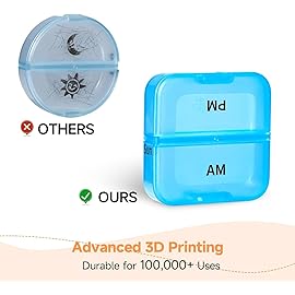 Zoksi Pill Organizer 2 Times a Day, Weekly 7 Day Pill Box, Daily Am Pm Pill Organizer with Double-Side Large Opening for Easy to Use, Color Tracking Travel Pill Case for Medicine, Fish Oils, Vitamins