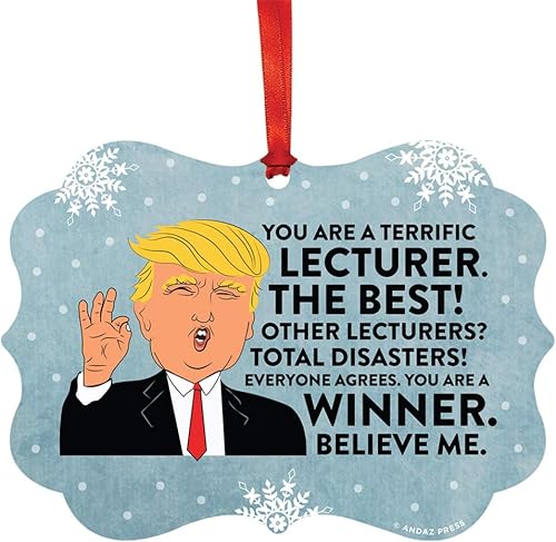 Miniatura 17 de Andaz Press Presidente Donald Trump Fancy Frame Recuerdo Adorno de Navidad, Regalo de broma de Técnico de Farmacia, 1 paquete, divertidas ideas