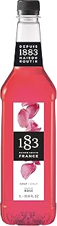 1883 Rose Syrup for Drinks, Made in France, 1 Liter Plastic Bottle