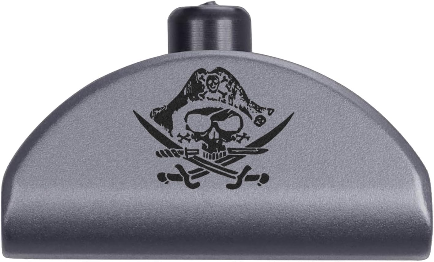 NDZ Performance Grip Frame Insert Plug for Glock Gen 4-5 17 19 22 23 24 31 34 35 No Backstraps, Blue Anodized Aluminum with Black Laser Engraved Skull Images - Choose Image & Plate Color