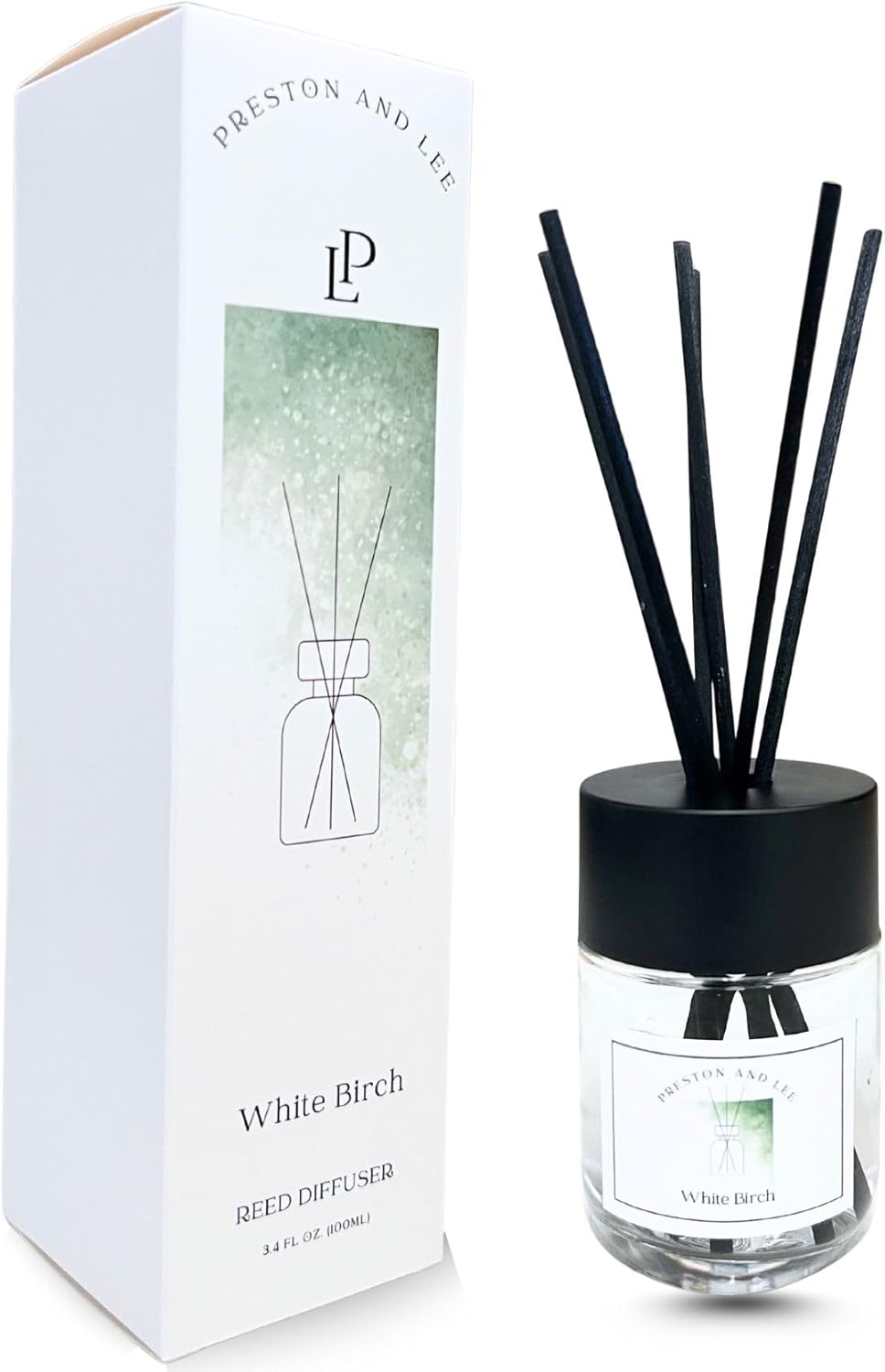 Reed Diffuser Set | 100 ml (3.4 fl oz) White Birch Scent | Reed Diffuser Set | Aromatherapy Diffusers | Reed Diffuser Oil for Home and Spa Fragrance