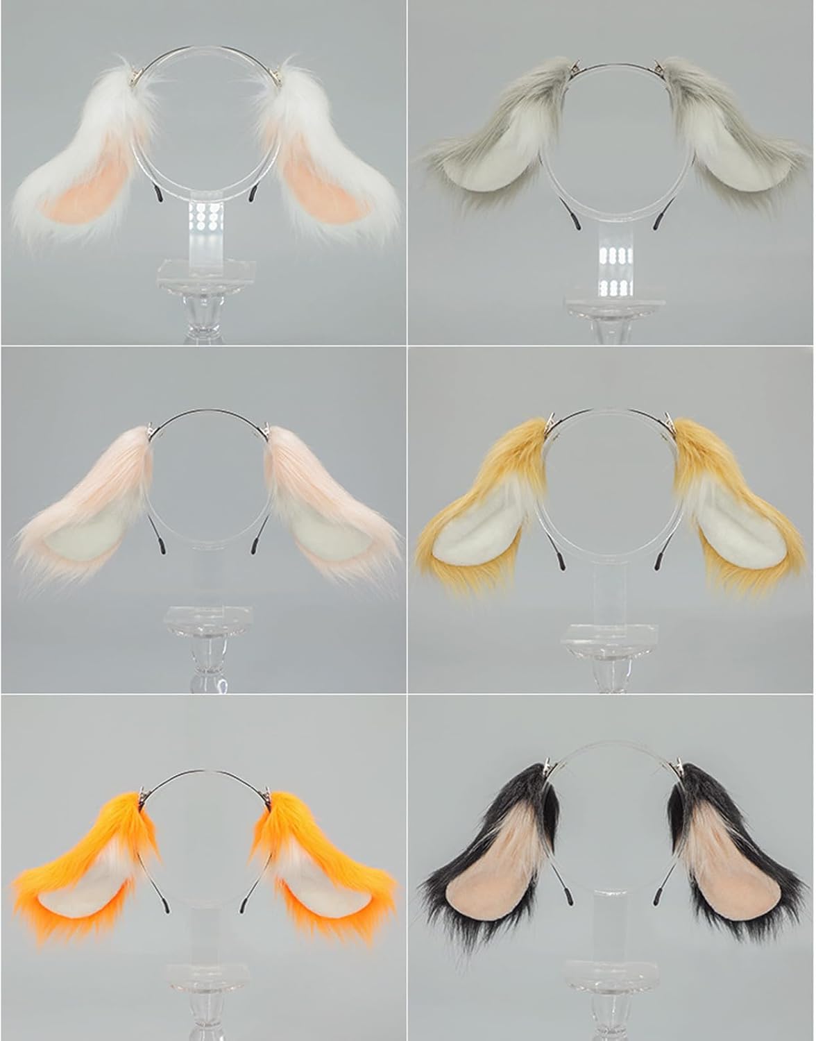 1Pc Faux Furs Animal Tail Dog Ears Headband Costumes Halloween Cosplay For Adult - Image 8