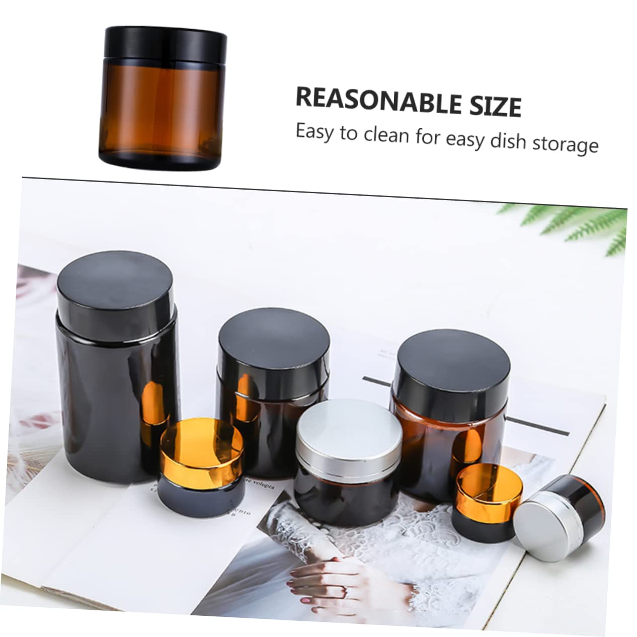 15piezas Botellas De Cosméticos Vacías Caja De Muestra De Cosméticos De Botellas De Viaje Rellenable Prueba De Fugas