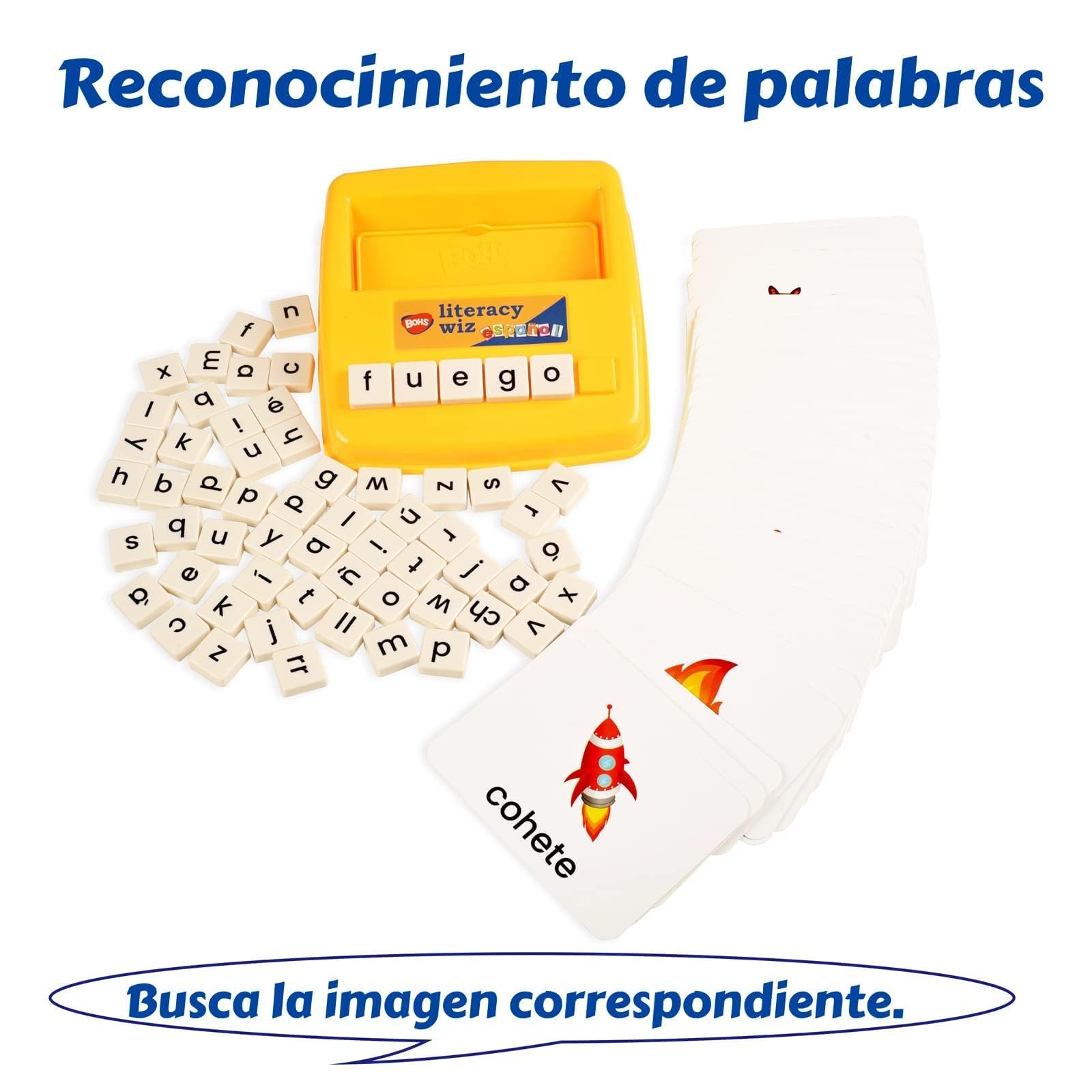 BOHS Juego Divertido de alfabetización española (Paquete de 6) – Suministros a Granel – Juguetes educativos de Aprendizaje de Idiomas preescolares