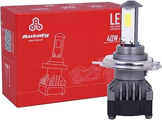 - Autofy NightHawk 40W Powerful Super Bright H4 LED Headlight Bulb for Bikes Scooter LED Light for Biking 6000 Lumens 8000 RPM Fan for Fast Cooling Full Aluminum Body Bike LED Light [30 Months Warranty]