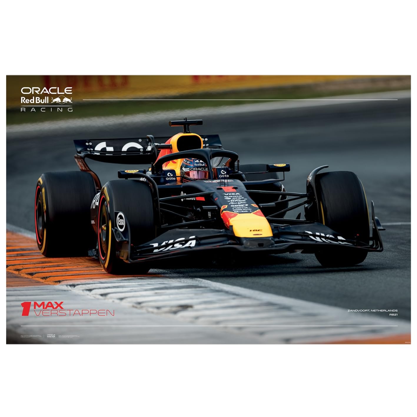 Max Verstappen Maxi Poster, Official Licensed F1 Wall Art, 90cm x 60cm Large Racing Poster, Red Bull Champion Driver Print, Bedroom, Gaming Room, Formula 1 Fan Gift