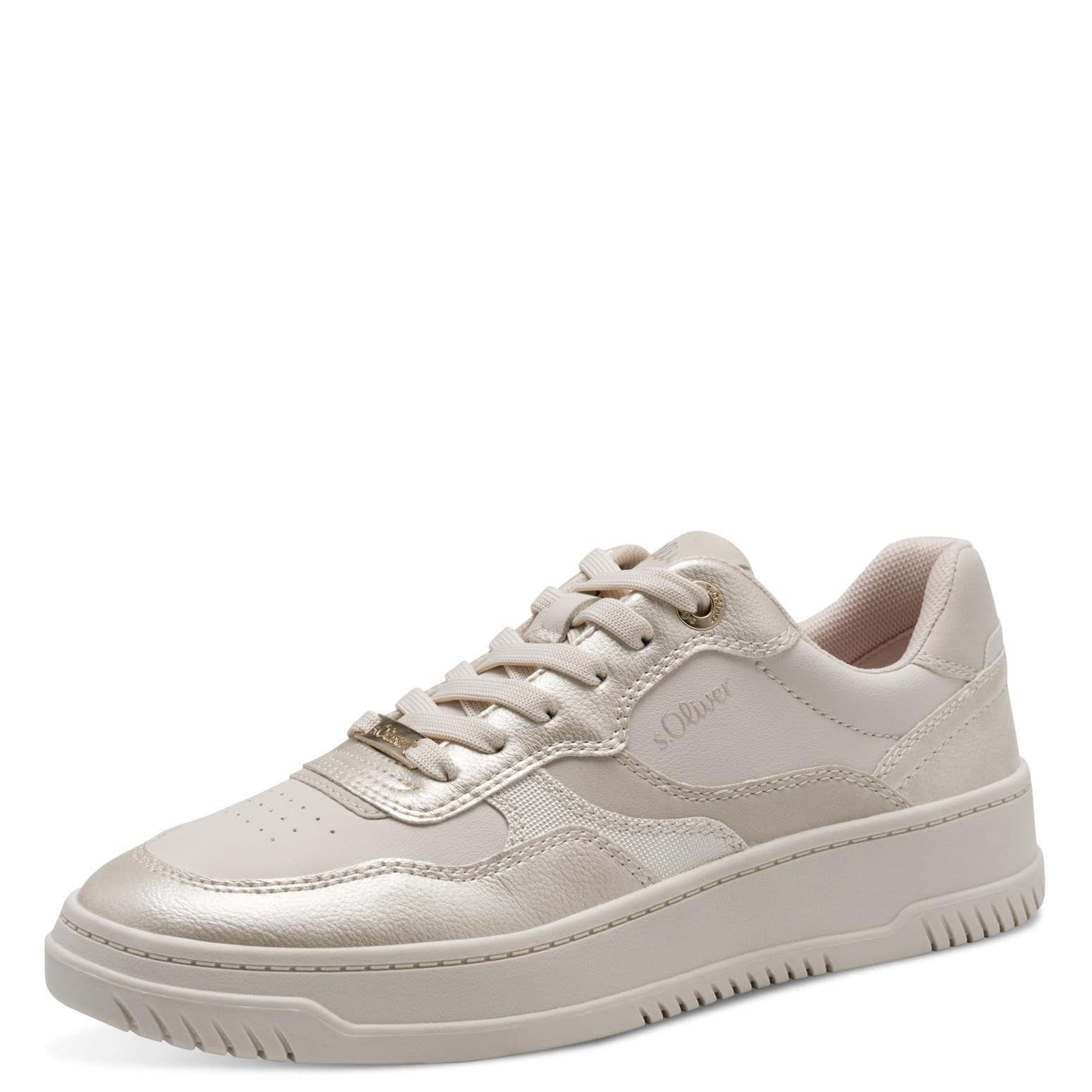 s.Oliver Damen Plateau Sneaker zum Schnüren Vegan
