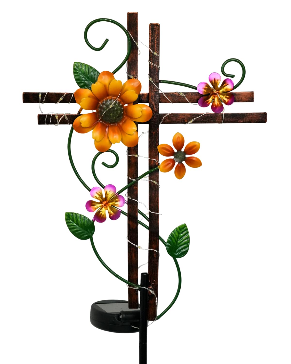 Lampes solaires de jardin en métal Putuo Decor Cross L087SN-0004383 étanches
