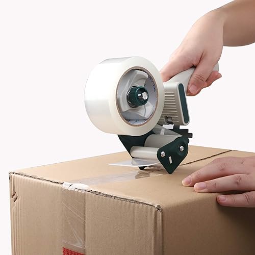Miniatura 6 de JARLINK Paquete de cinta de embalaje transparente (12 rollos) con 2 pistolas dispensadoras con 2 rollos de cinta para envío, embalaje y sellado en
