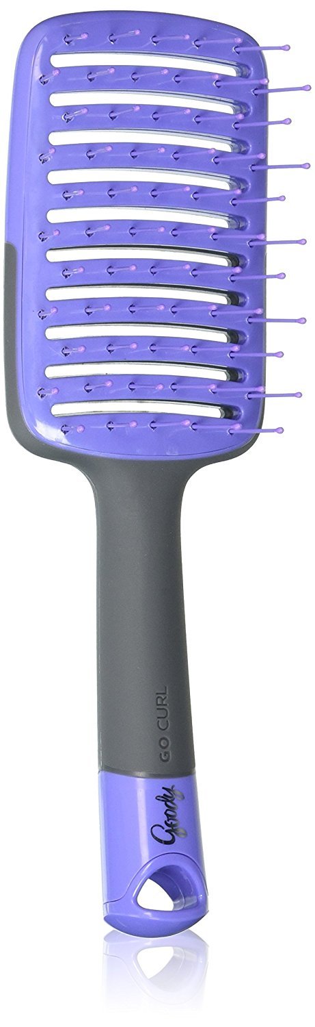 Goody GoCurl Paddle Brush, Purple - Detangler Comb For Women, Men, And Kids - Wet Or Dry – Removes Knots And Tangles, Best For Natural, Straight, Thick And Curly Hair – Pain-Free