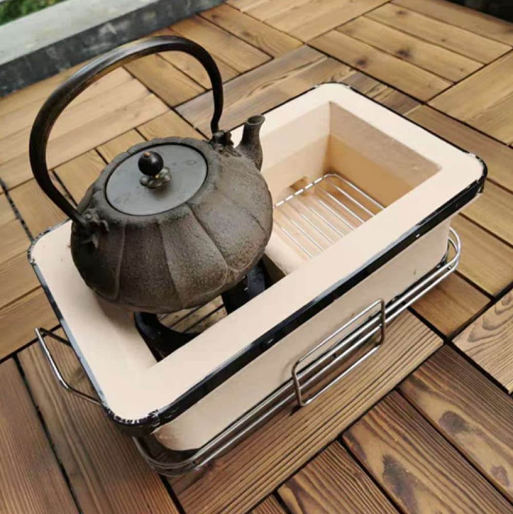 Griglia da tavolo a carbone, griglia da tavolo, griglia a carbone in ceramica, barbecue giapponese Yakitori, barbecue in ceramica porosa