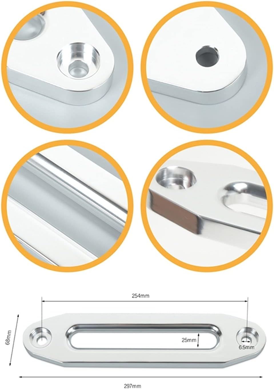 AU05-12000Lbs Winch Fairlead Synthetic Winch Wire Rope Fairlead for SUV ATV Utv Universal Towing Ropes Automotive Accessories