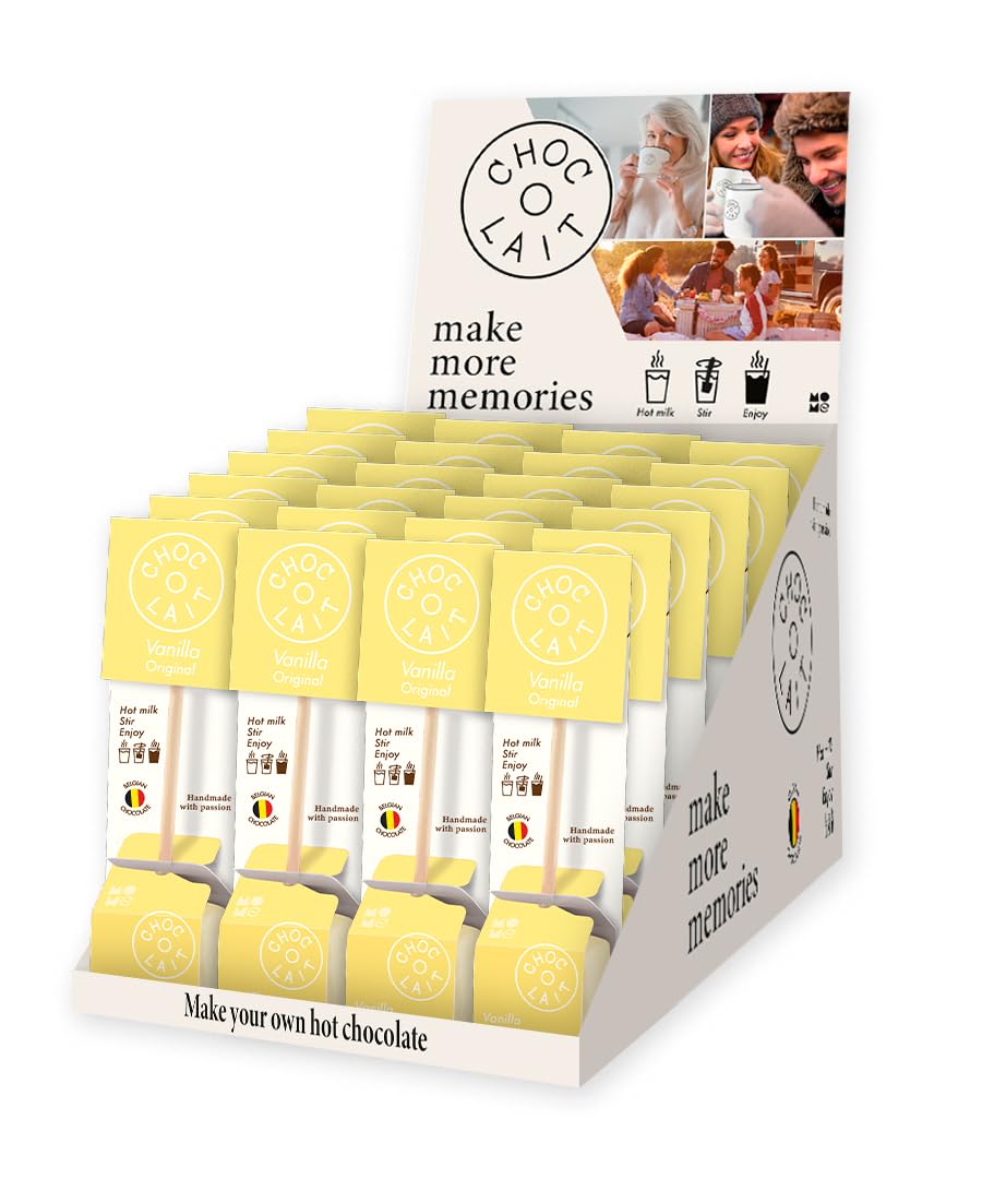 GUSTONE. MoMe Trinkschokolade am Stiel Choc-o-lait White 24 Stück