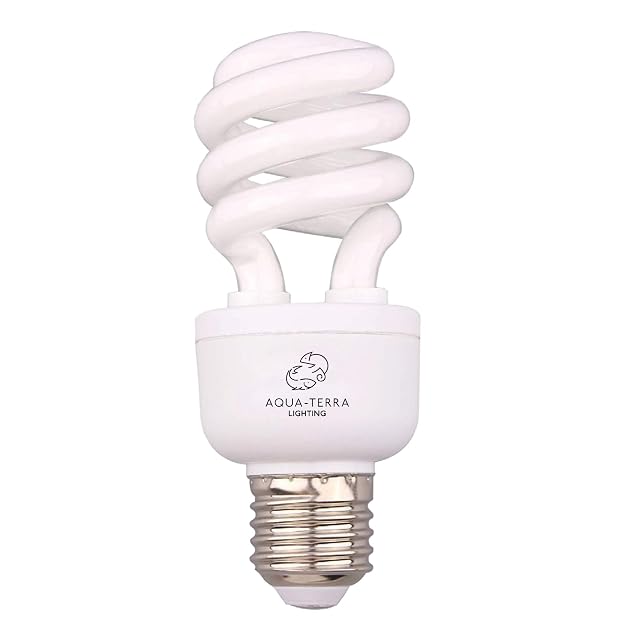 Foto 3 de 6 de Aqua-Terra Lighting Bombilla UVA UVB tropical 5.0 de 13 W, ideal para acuarios/terrarios con terrapinas