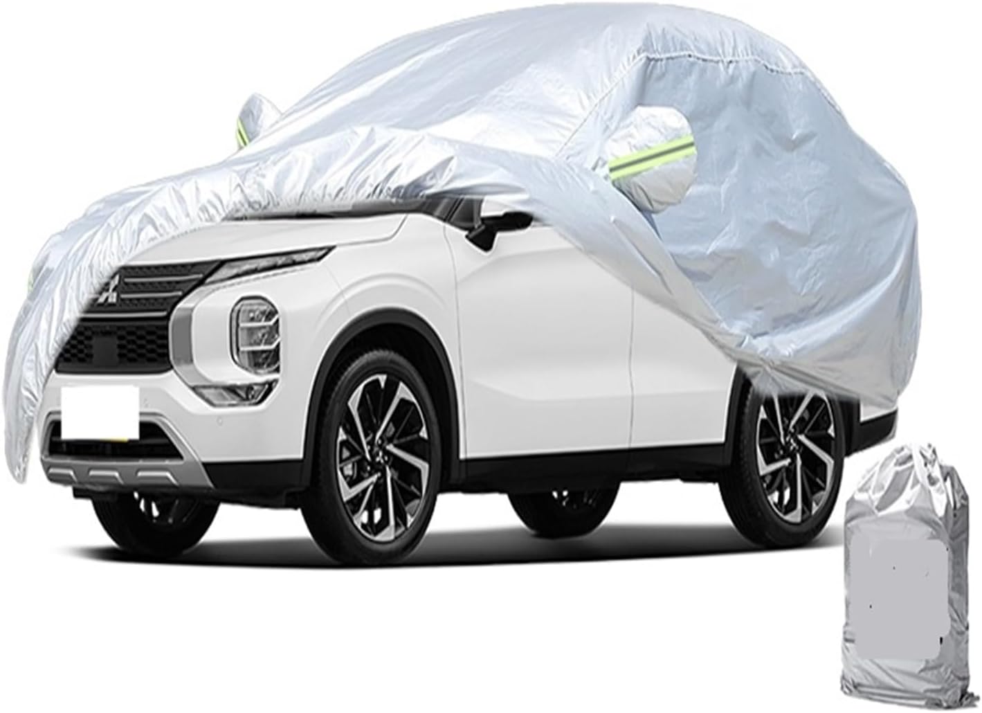 Fit for Mitsubishi Outlander Car Cover Outdoor Covers Snow Sunshade Exterior Car Accessories(Silver)