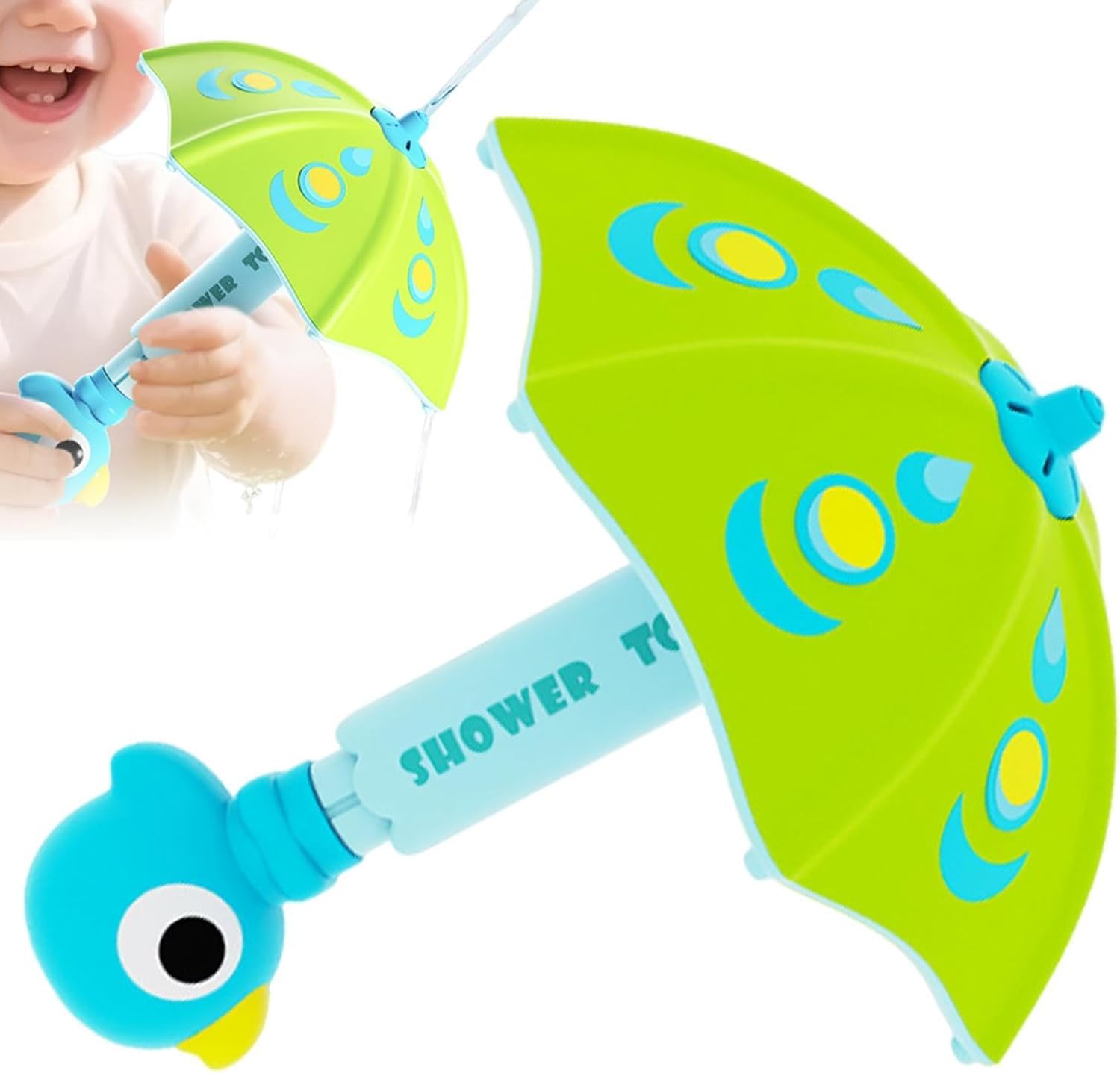 Bath Sprinkler, Interactive Shower Play Toy, Sprayer with Rotating Action, Durable Water Spray Toys for Children Use, Bathroom Toy with Umbrella Style, for Boys and Girls
