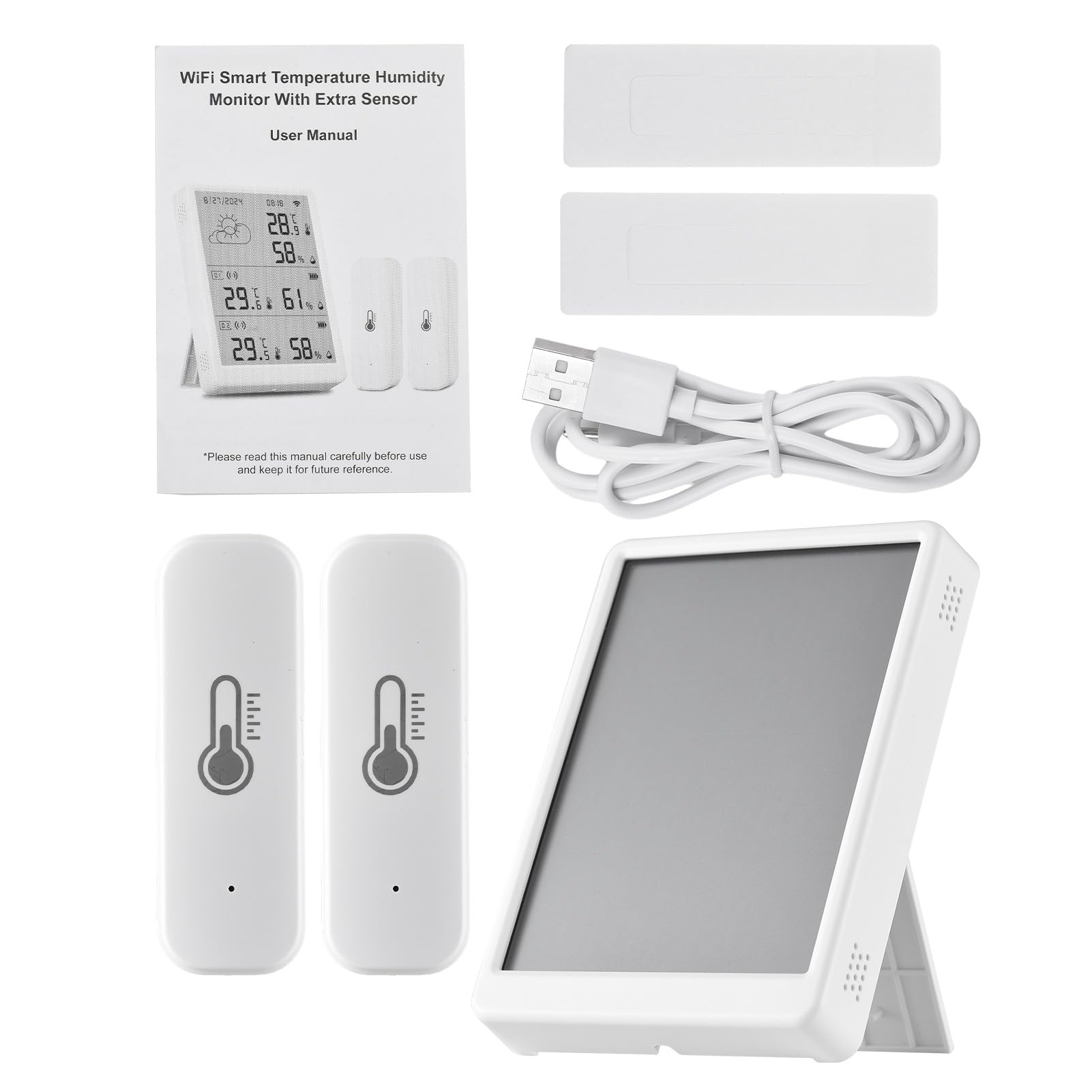 Monitor WiFi Smart Temperation and Umidità, Sensore in Tempo Reale con Controllo delle App, Casa, Serra e Garage per Casa
