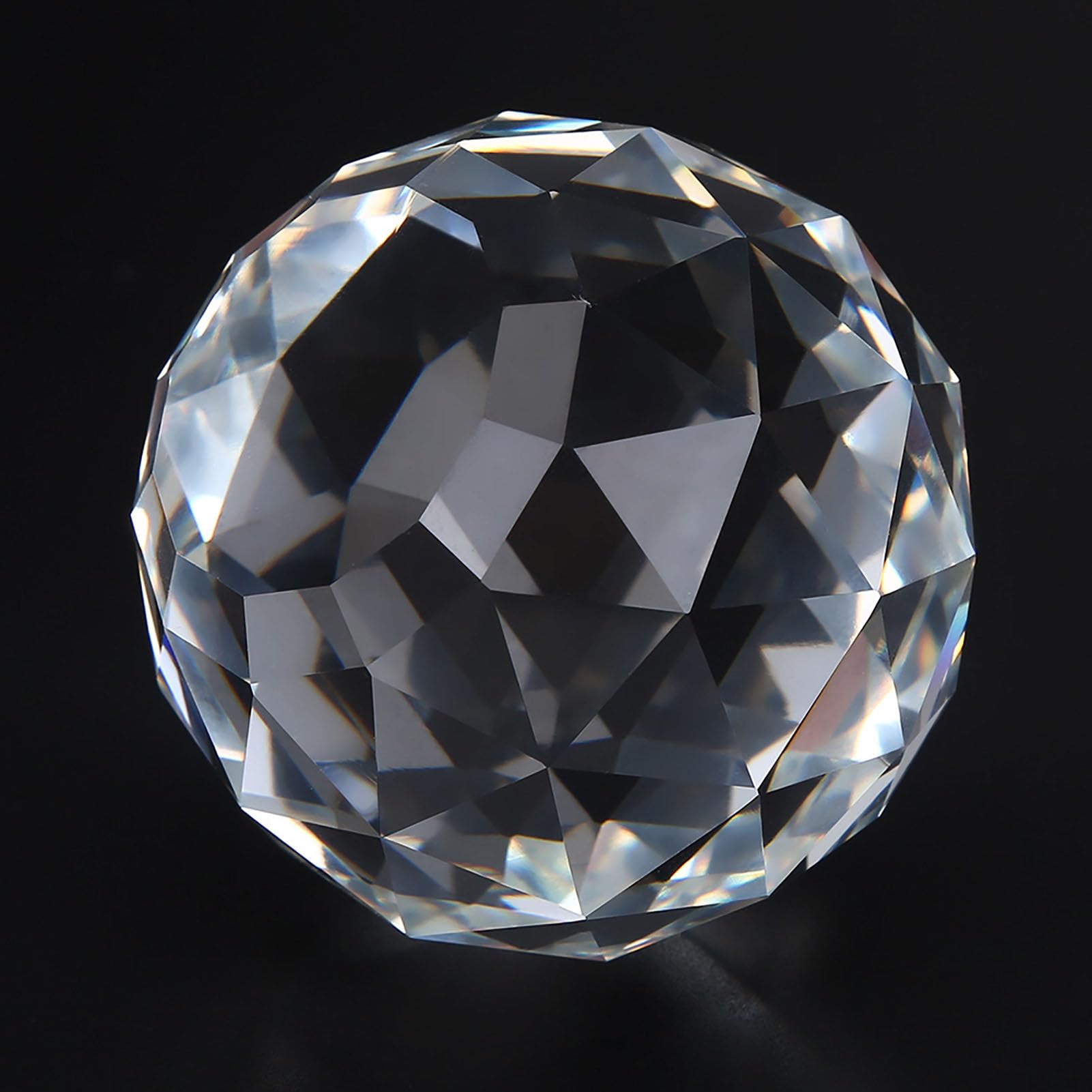 Boule de verre à prisme en cristal transparent pour décoration de maison, hôtel, accessoires de matériel, prisme en cristal à facettes en cristal à