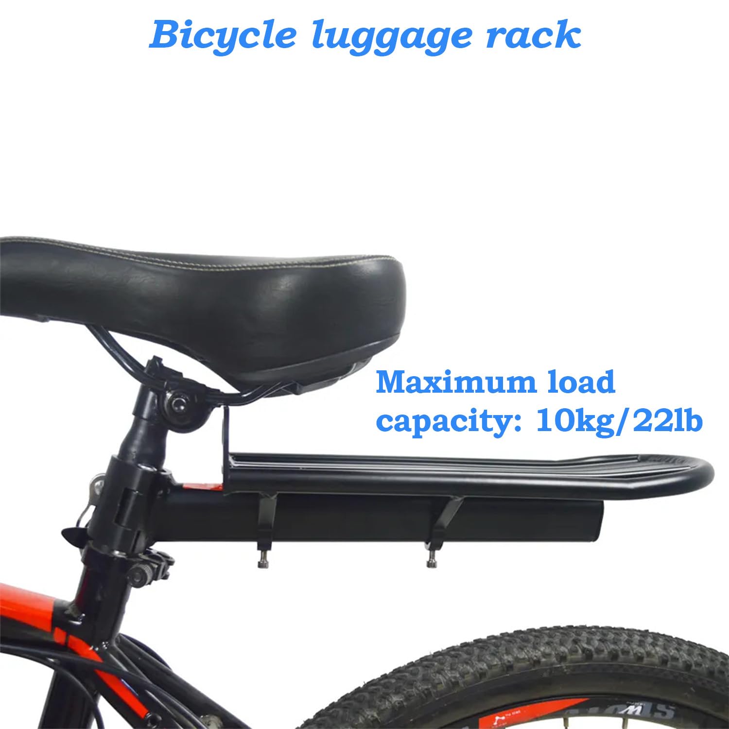 Portapacchi Per Mountain Bike, Portapacchi Posteriore Per Bici, Portapacchi Per Biciclette In Lega Di Alluminio Per Biciclette da 24 a 29" Con una CapacitàMassima Di 10 Kg