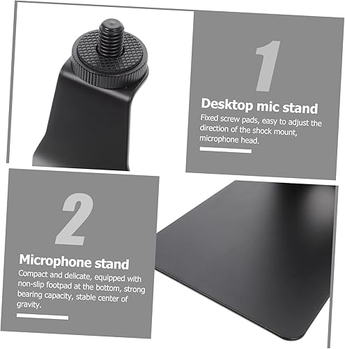 Miniatura 7 de ERINGOGO 4 unids micrófono soporte de micrófono ajustable soporte de micrófono de escritorio soporte de micrófono micrófono abrazadera accesorios