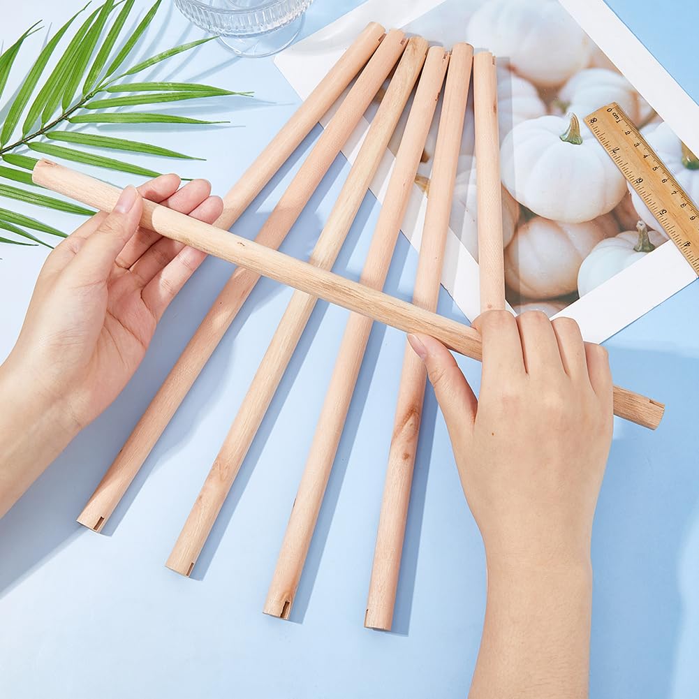 SUPERFINDINGS 16 Pièces Perchoirs Pour Oiseaux En Bois Naturel 37.3×1.5 cm Support Pour Perroquet Branche Perchoir Suspendu En Bois Pour Cage D Oiseaux Avec Fentes À Double Tête Pour Petites Perruches