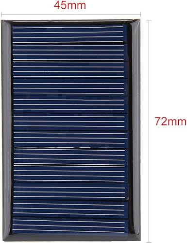 Miniatura 3 de uxcell® 5 unids 6 V 60 mA Poly Mini módulo de panel de célula solar DIY para juguetes ligeros cargador 2.835 in x 1.772 in