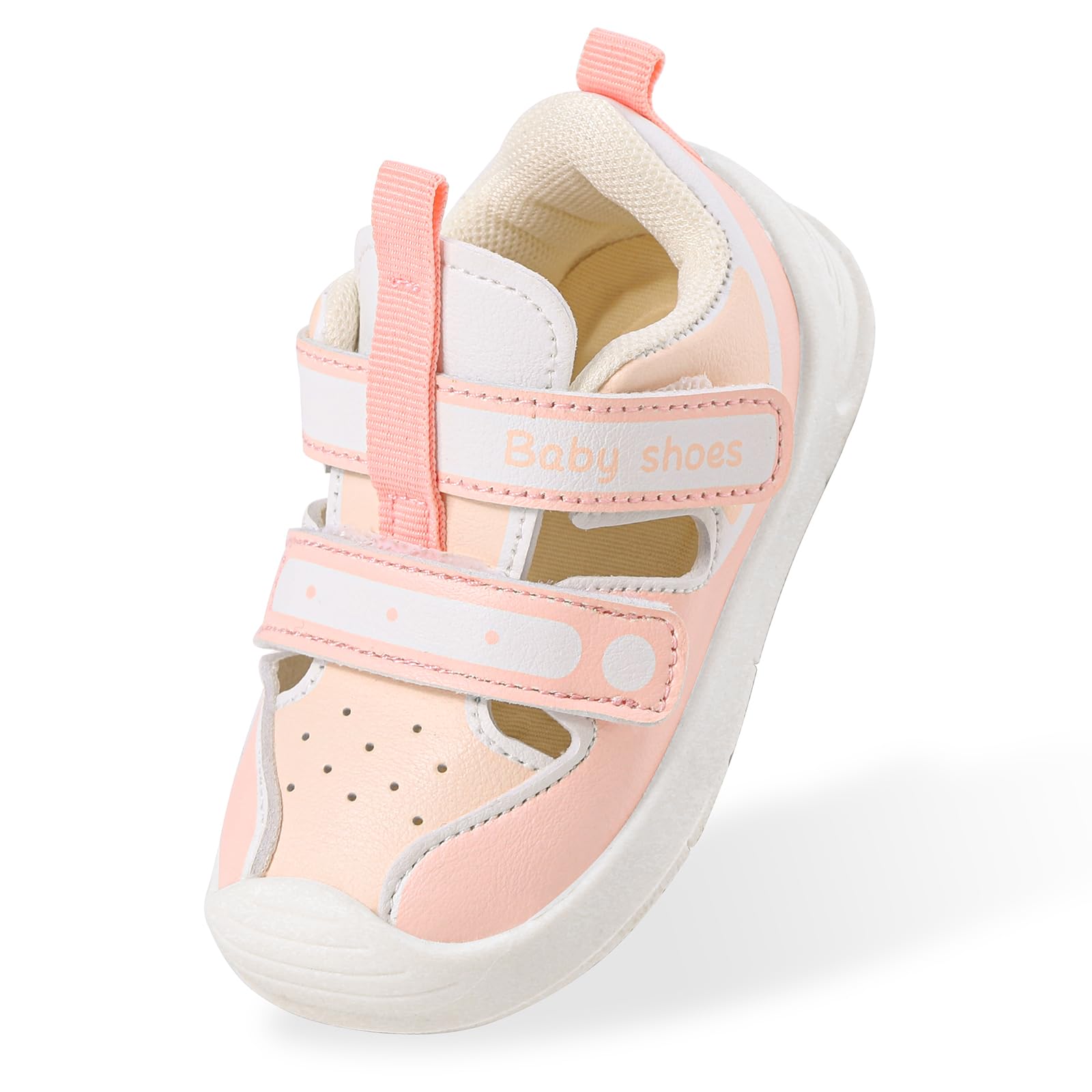 LACOFIA Sandales pour Bébé Garçons Filles Chaussures Premier Pas Chaussures de Marche d'été avec Semelle Antidérapante en Caoutchouc